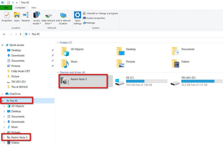 Mở File Explorer (Windows + E)