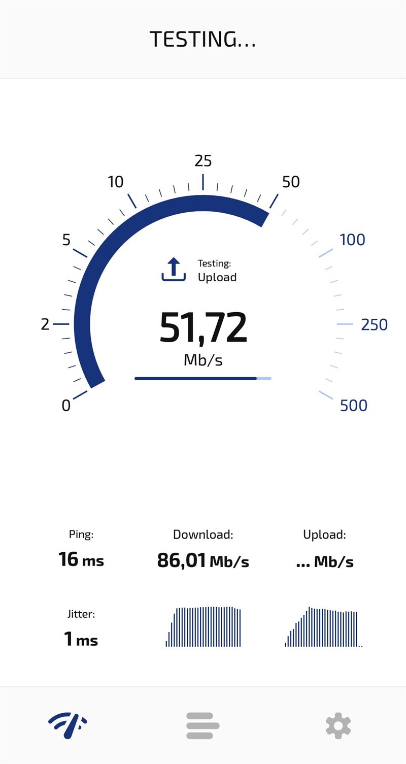 App kiểm tra tốc độ mạng Speed Test Light