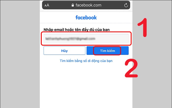 Lấy lại mật khẩu Facebook khi đã đăng xuất