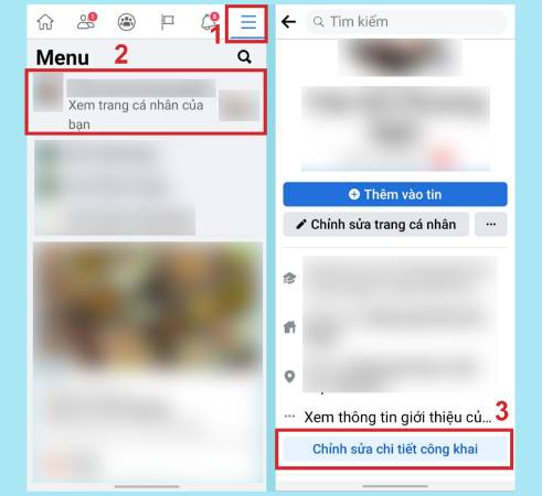 Cách hiển thị số người theo dõi trên Facebook (điện thoại)