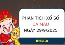 Phân tích chi tiết xổ số Cà Mau ngày 29/9/2025 thứ 2